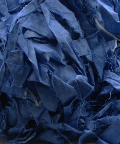 Blå bomullstrasa batikfärgad