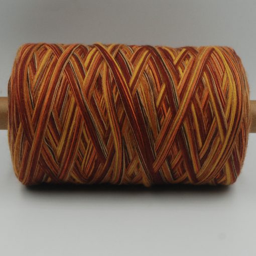 Stränggarn mini bomull, härlig kombination av höstfärger. Röd,gul,brun, orange och röd blandning.