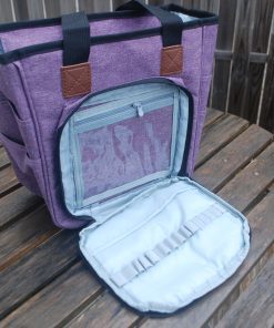 Handarbetsväska lila.