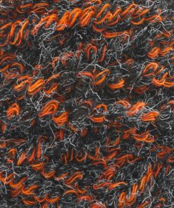 Veckgarn orange, svart, vit.